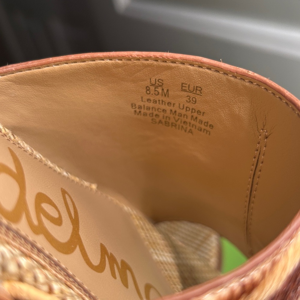 Sam Edelman Sabrina Tan Zebra Slide Sandals - Picture 7 of 16